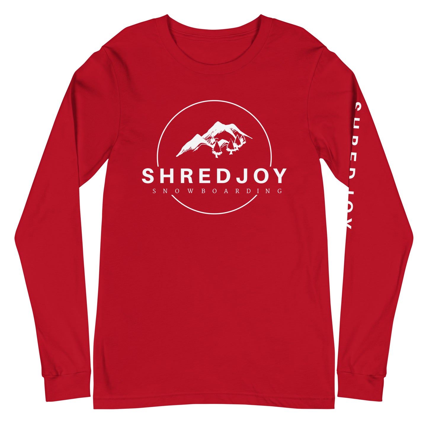 SHREDJOY Snowboarding Long Sleeve Shirt (Unisex sizing - and available in Black, Red and Military Green)