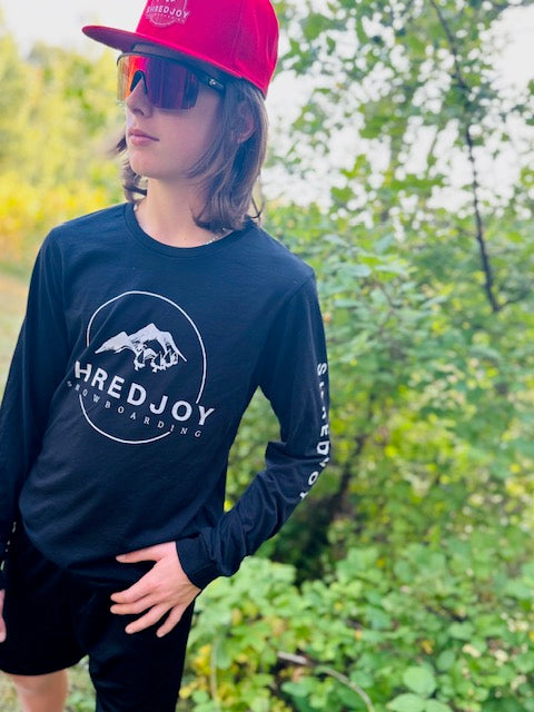 SHREDJOY Snowboarding Long Sleeve Shirt (Unisex sizing - and available in Black, Red and Military Green)