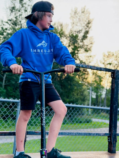 SHREDJOY Kids Campfire Hoodie (Youth) Available in Blue, Pink and Black