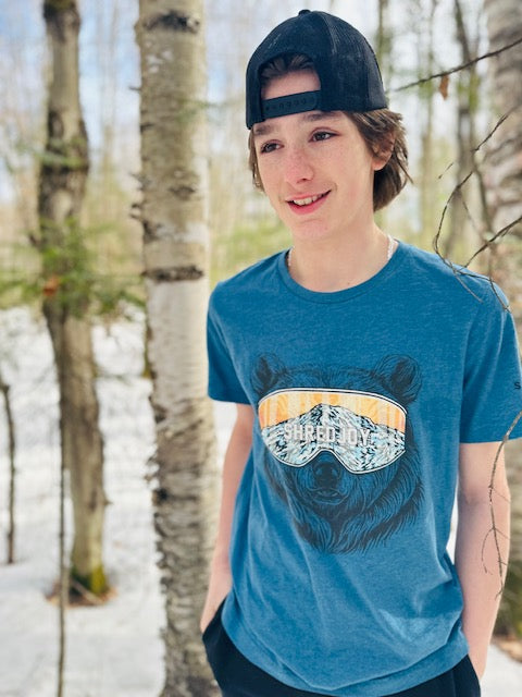 SHREDJOY Big Bear Tee (Available in Orange and Dark Teal)