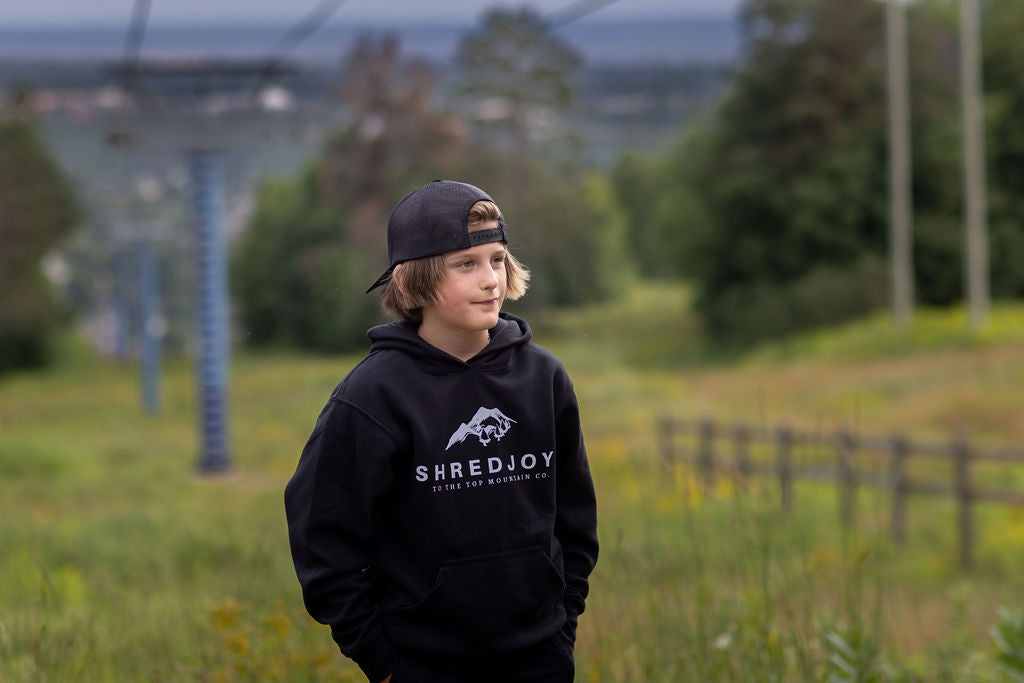 SHREDJOY Kids Campfire Hoodie (Youth) Available in Blue, Pink and Black