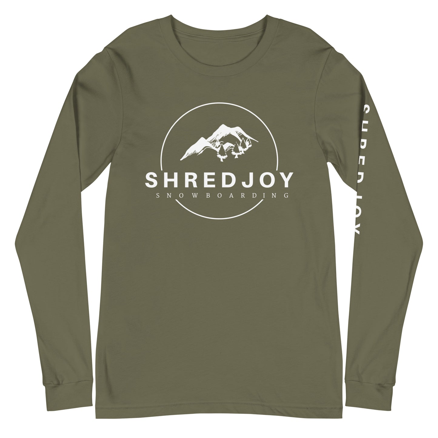 SHREDJOY Snowboarding Long Sleeve Shirt (Unisex sizing - and available in Black, Red and Military Green)